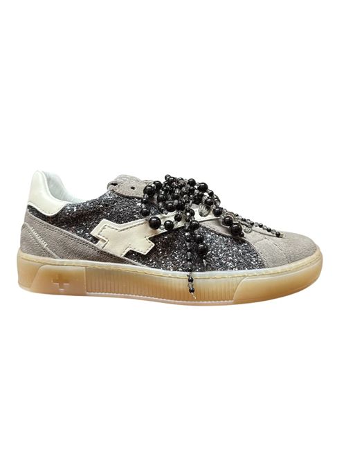 Sneakers Blue44A combi glitter Gio+ GIO + | BLUE44A-GREY